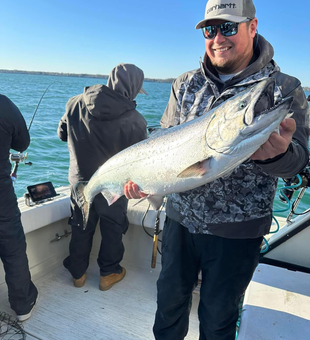 Lake Ontario, where the fish bite hard